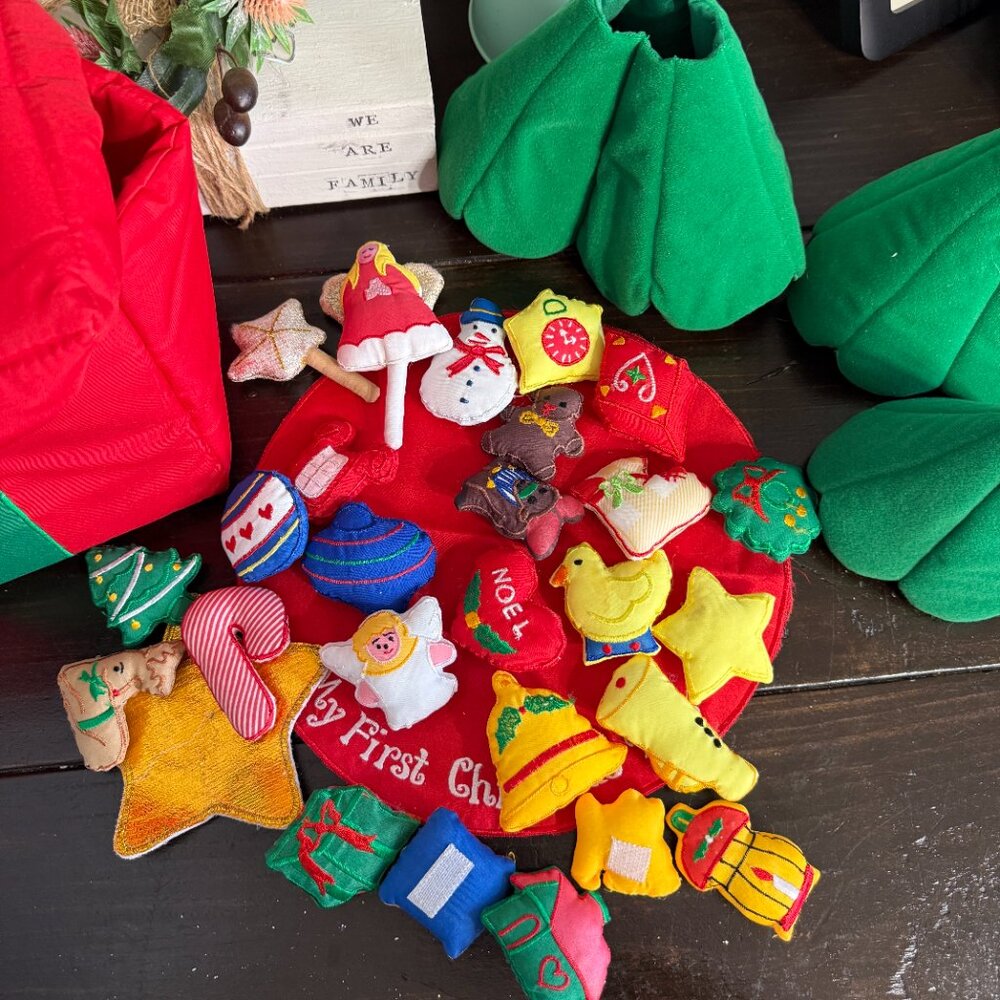 One Step Ahead My First Christmas Tree Soft Toddler Build Assemble Decorate - Picture 3 of 7